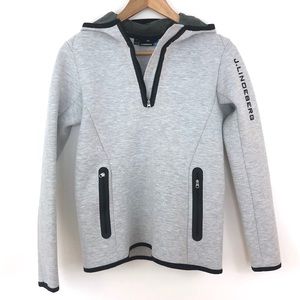 J. Lindeberg Half Zip Hooded Fitted Sweatshirt